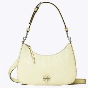 New Tory Burch Thea Pebble Leather Large Convertible Shoulder Handbag